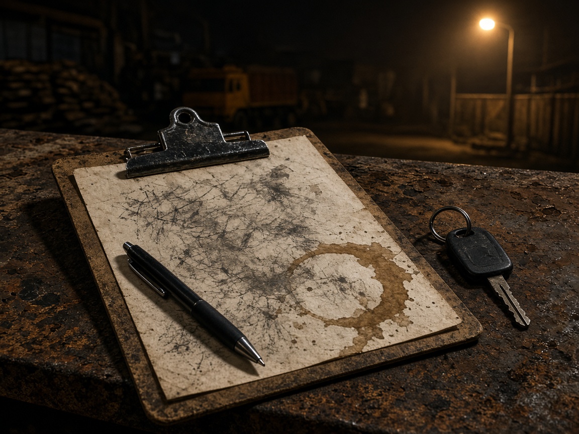 Clipboard used as a paper yard register.
